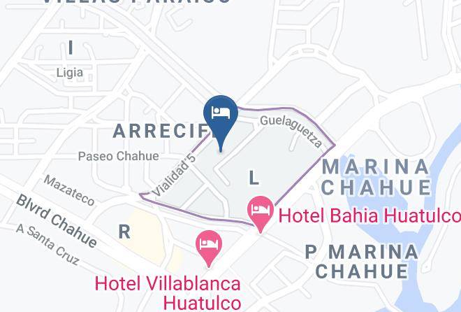 Hotel Mision Mares Huatulco Map