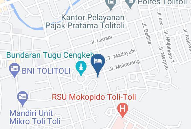 Tolitoli Regency - Hotel Mitra Utama Toli2 Maps