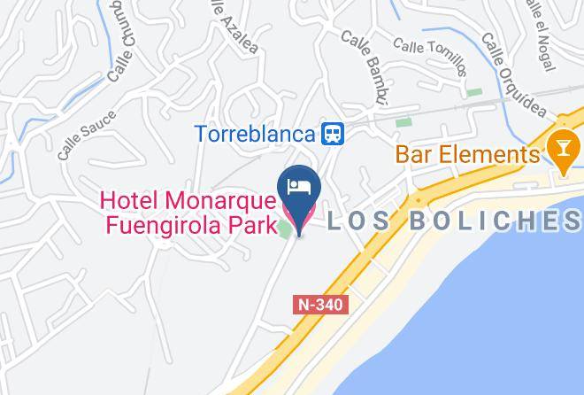 Hotel Monarque Fuengirola Park Map