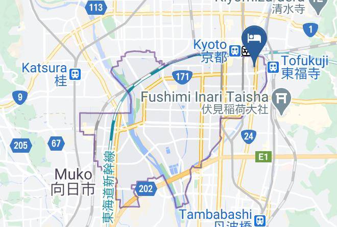 Kyoto City Minami Ward - Hotel Monday Kyoto Sta Higashikujo Maps