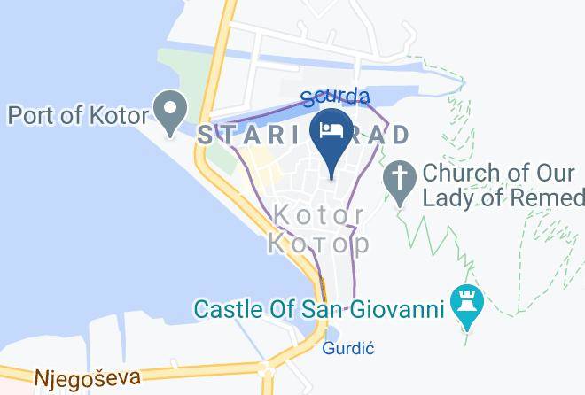 Kotor - Hotel Monte Cristo Maps