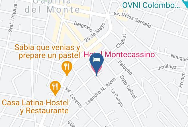Punilla Department - Hotel Montecassino Maps
