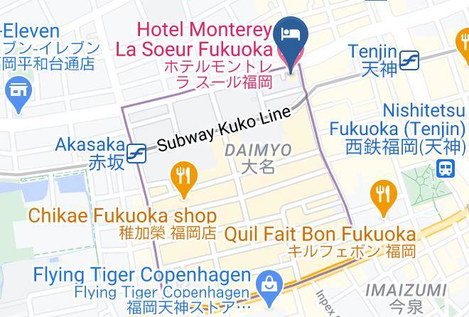 Fukuoka City Chuo Ward - Hotel Monterey La Soeur Fukuoka Maps