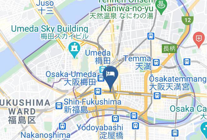 Osaka City Kita Ward - Hotel Monterey Le Frere Osaka Maps