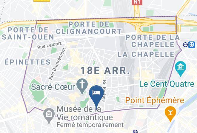 Paris - Hotel Montmartre Clignancourt Maps