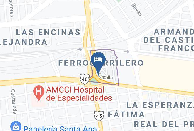 Durango Planta De Impregnacion Ferrocarrilera - Hotel Monumental Express Maps