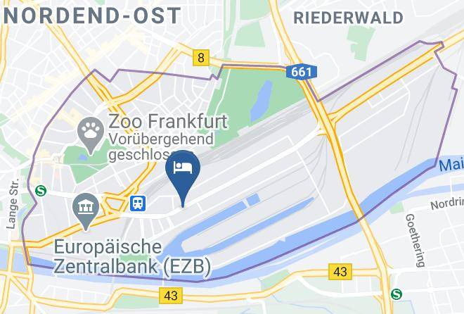 Hotel Motel One Frankfurt East Side Map