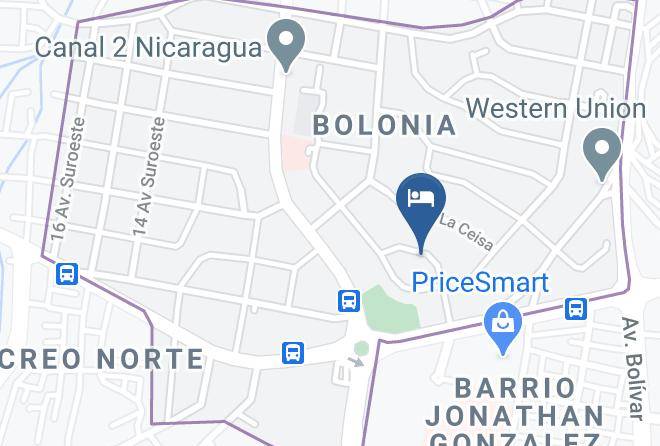 Managua - Hotel Mozonte Maps