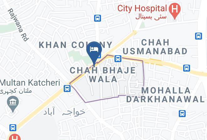 Islamabad - Hotel Multan Continental Maps