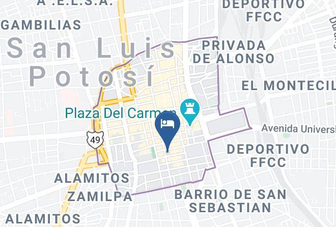 San Luis Potosi Old Town - Hotel Museo Palacio De San Agustin Maps