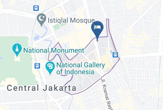 Central Jakarta - Hotel Mustika Senen Maps