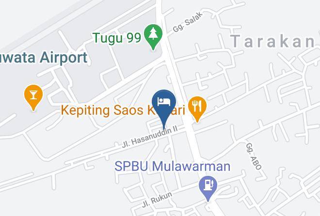 Kota Tarakan - Hotel Mutiara Maps