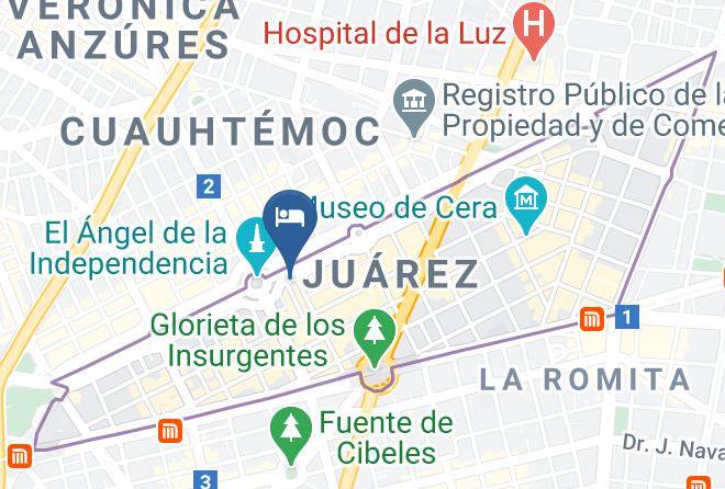 Cuauhtemoc - Hotel Mx Reforma Maps