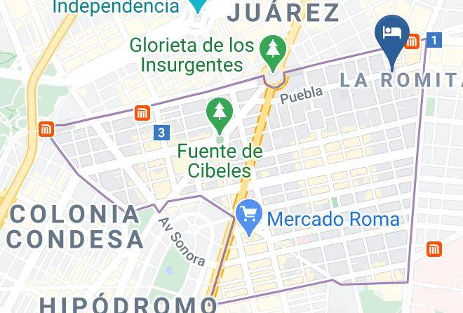 Cuauhtemoc - Hotel Puebla Maps