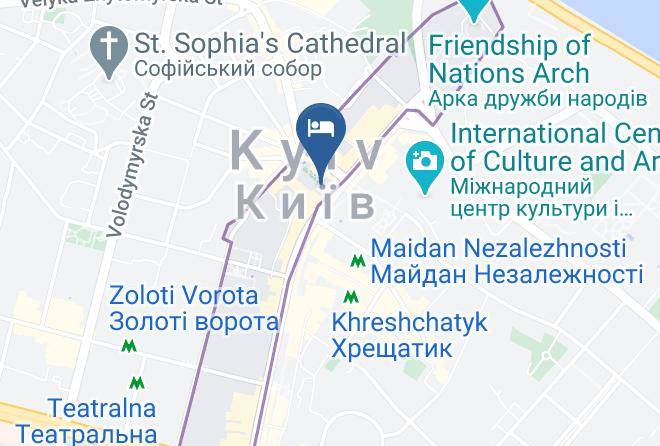 Kyiv - Hotel Myslyvskiy Dvir Maps
