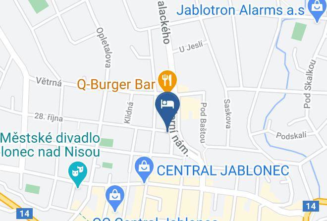 Hotel Na Baste Jablonec Nad Nisou Map