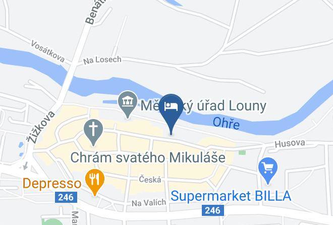 Louny - Hotel Na Hradbach Maps