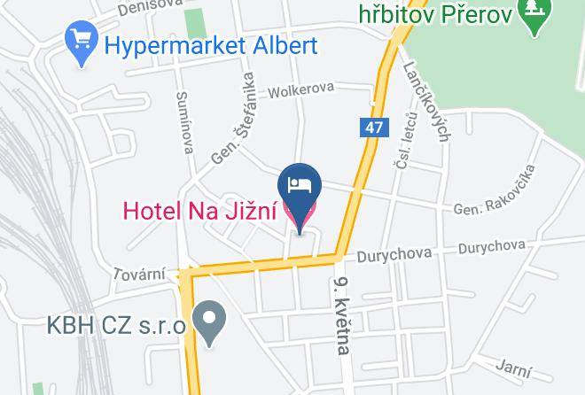 Prerov - Hotel Na Jizni Maps