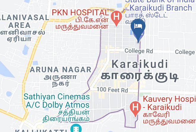 Karaikkudi - Hotel Nachiappa Palace Maps