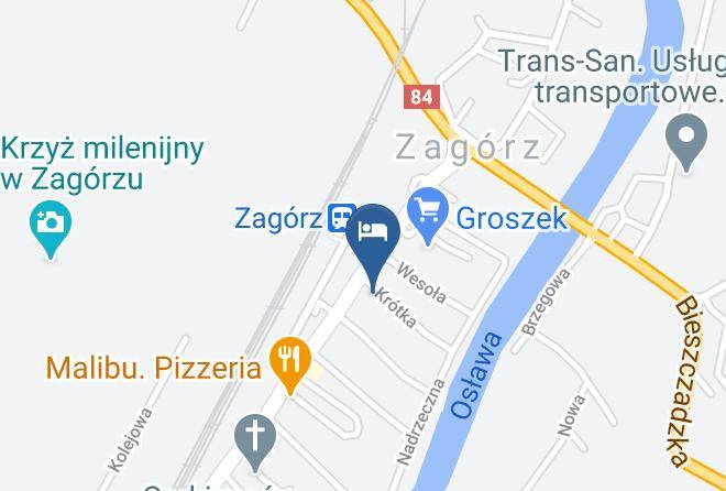Sanocki - Hotel Nad Oslawa Maps