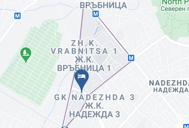 Sofia - Hotel Nadezhda Maps