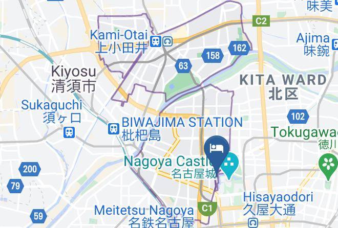 Nagoya City Nishi Ward - Hotel Nagoya Castle Maps