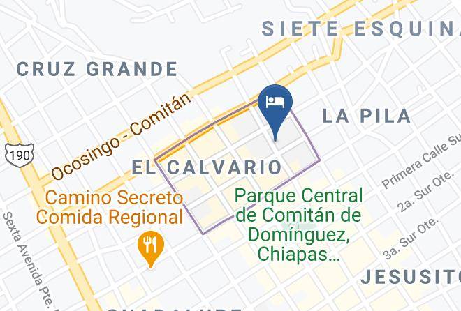Comitan De Dominguez - Hotel Nak'an Secreto Maya Maps