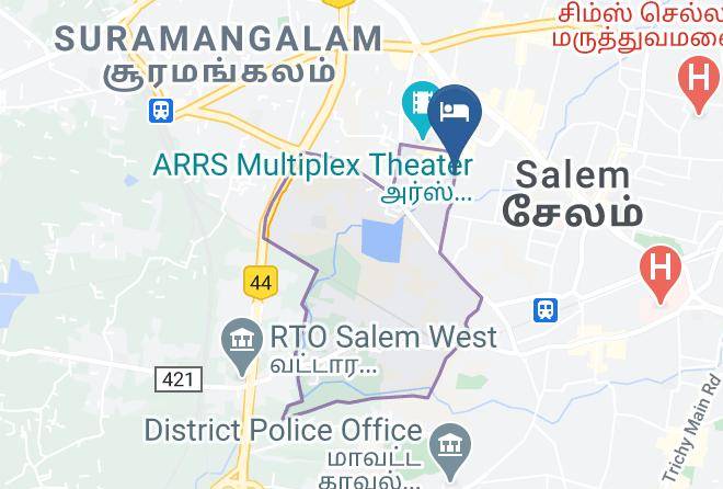 Salem - Hotel Nalandha Maps