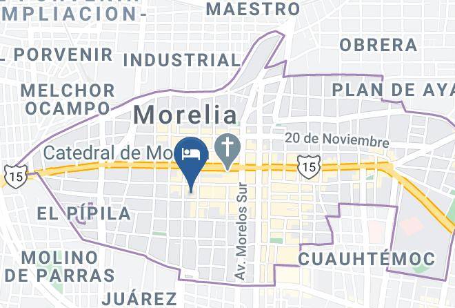 Morelia - Hotel Nanavida Morelia Maps