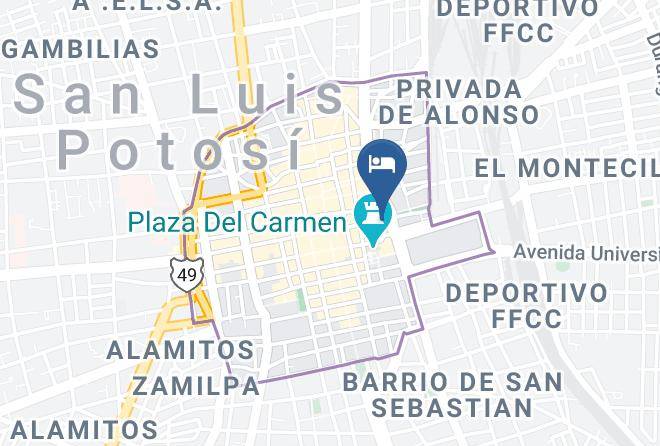 San Luis Potosi Old Town - Hotel Napoles Maps