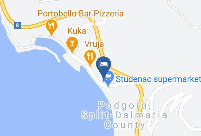 Podgora - Hotel Natalia Maps
