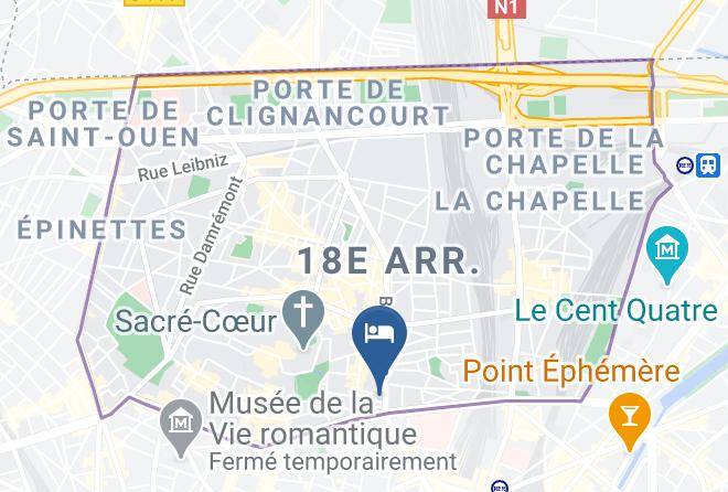 Hotel Nation Montmartre Paris Map