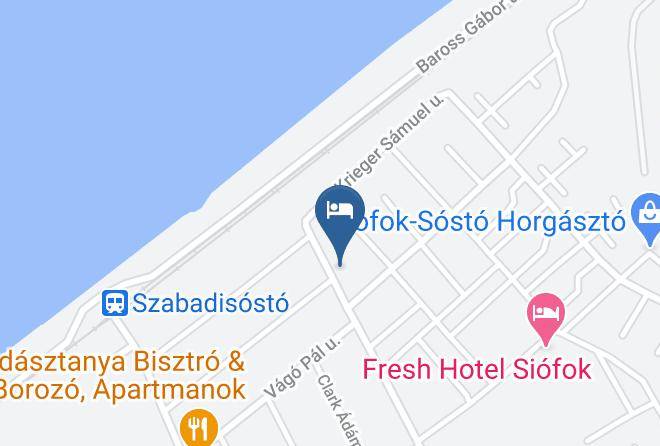 Siofok - Hotel Negy Evszak Maps