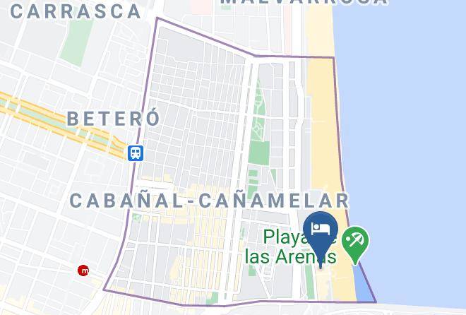 Playa La Malvarrosa Map