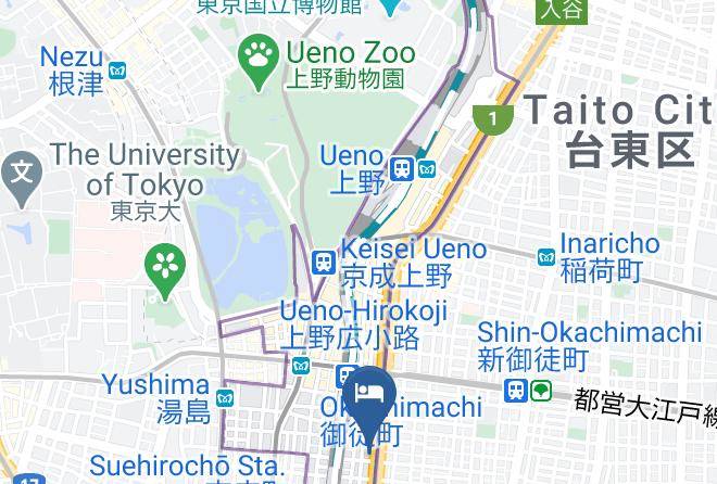 Taito Ward - Hotel New Green Okachimachi Maps