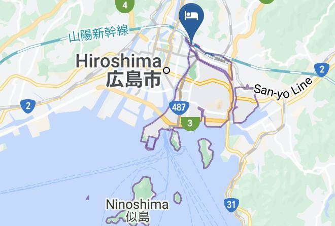 Hiroshima City Minami Ward - Hotel New Hiroden Maps