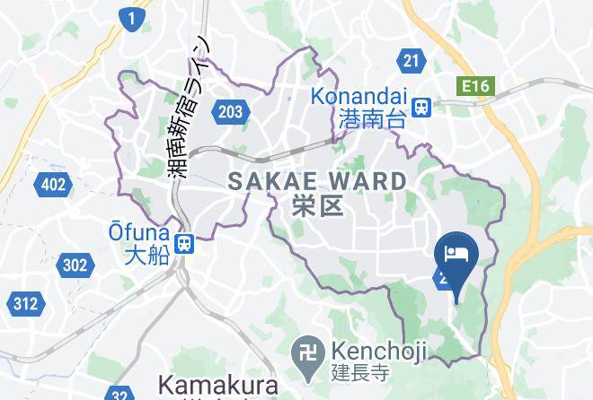 Yokohama City Sakae Ward - Hotel New Kamakura Maps