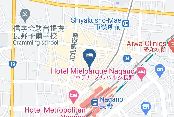 Nagano City - Hotel New Nagano Maps