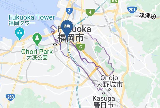 Fukuoka City Hakata Ward - Hotel New Simple Maps