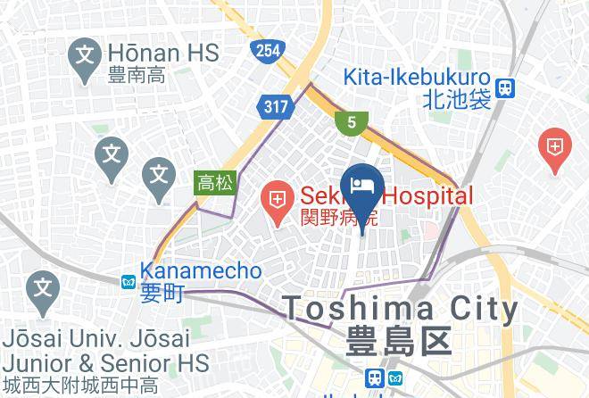 Toshima Ward - Hotel New Star Ikebukuro Maps