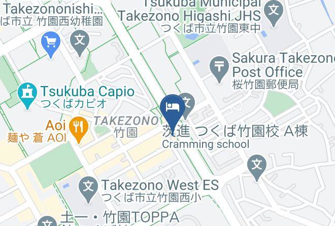 Tsukuba City - Hotel New Takahashi Takezono Maps