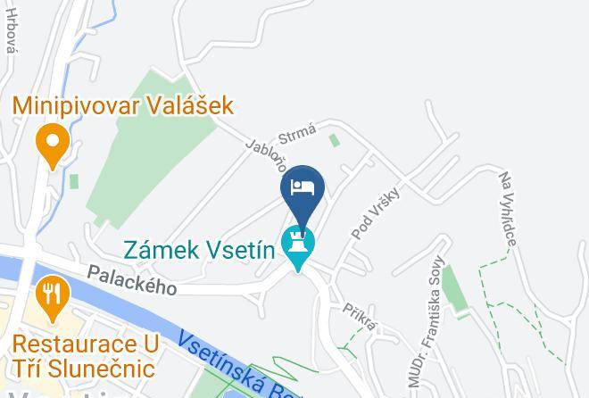 Vsetin - Hotel New Town Hall Maps