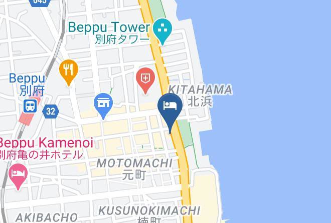 Beppu City - Hotel New Tsuruta Maps