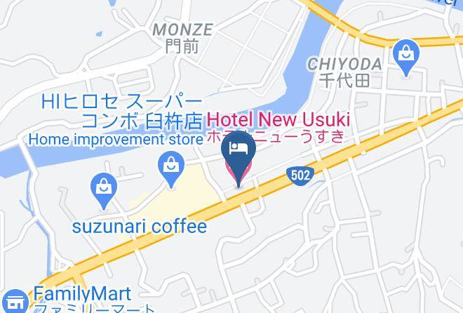 Usuki City - Hotel New Usuki Maps