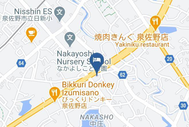 Izumisano City - Hotel New Yutaka Maps