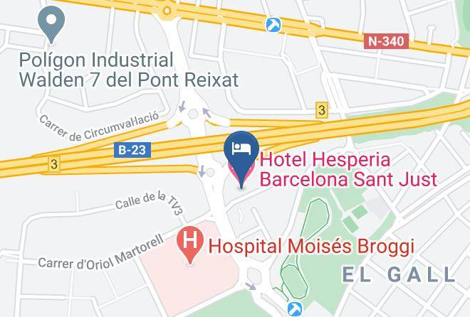 Barcelona - Hotel Hesperia Barcelona Sant Just Maps