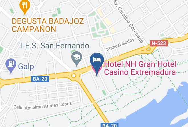 Badajoz - Hotel Nh Gran Hotel Casino Extremadura Maps