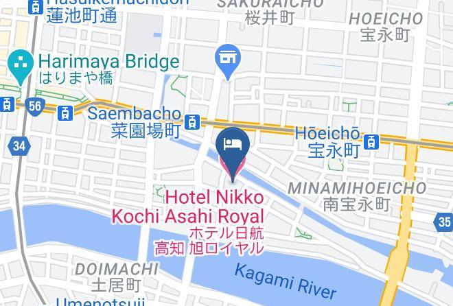 Kochi City - Hotel Nikko Kochi Asahi Royal Maps