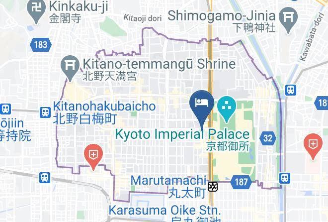 Kyoto City Kamigyo Ward - Hotel Ninja Black Kyoto Gosho West Maps