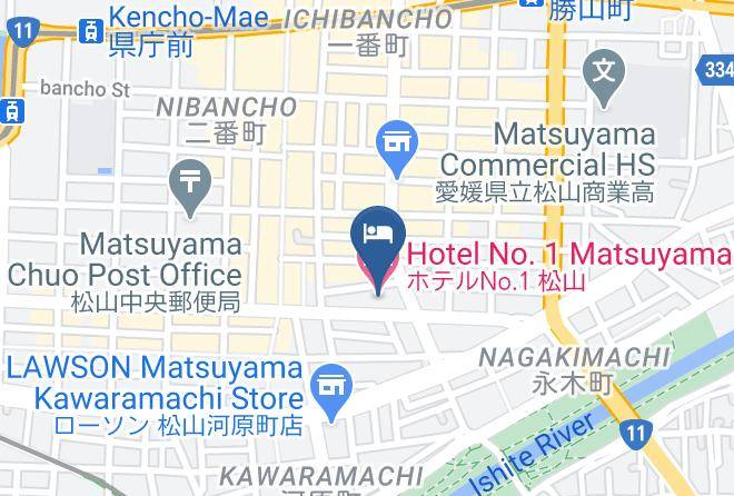 Matsuyama City - Hotel No 1 Matsuyama Maps